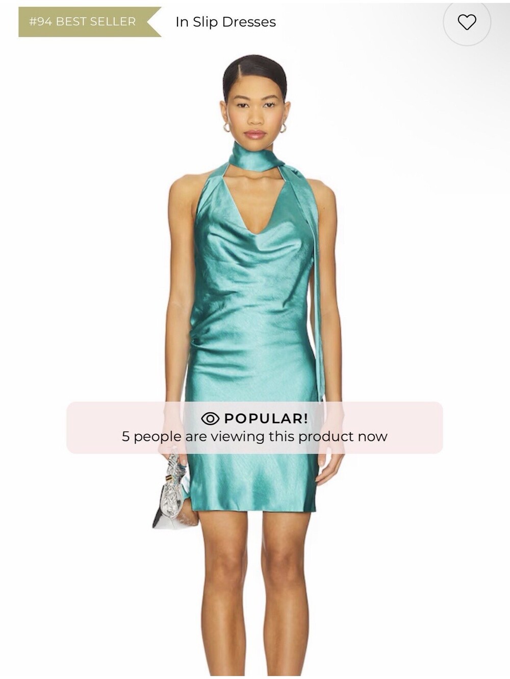 SNDYS Rosanna Mini Dress Teal Size Small $90